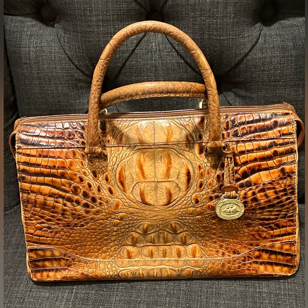 vintage crocodile look Brahmin bag